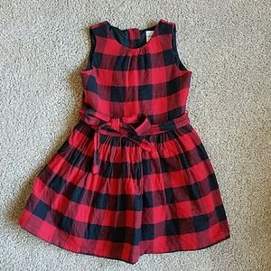 Buffalo plaid toddler dress